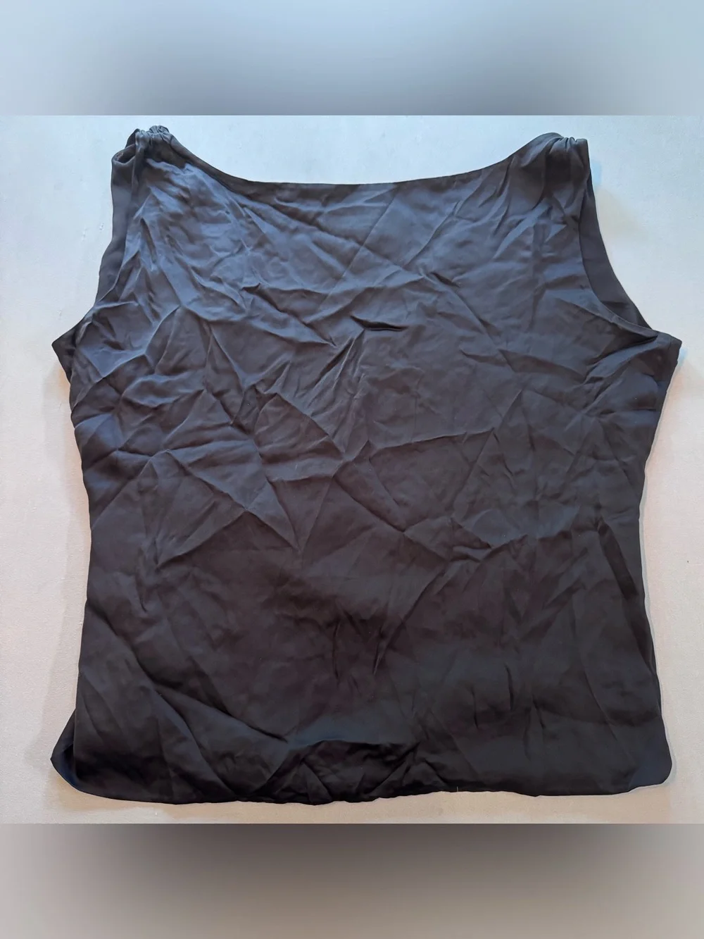 Lauren Ralph Lauren Shirt Womens 16 Black Silk shell True Wrap Tank Top 2 ties